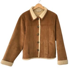 L.L. Bean Brown Sherpa-Lined Jacket
